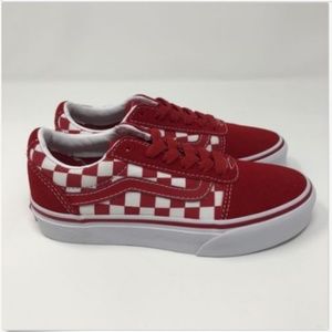 vans ward checkerboard red